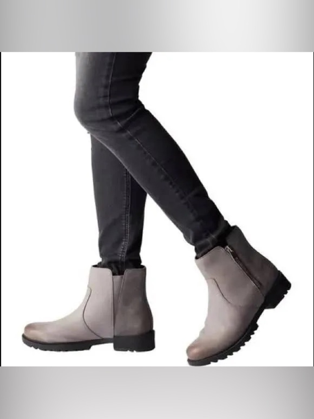 SOREL Emelie II Zip Waterproof Leather Booties Women’s 9.5